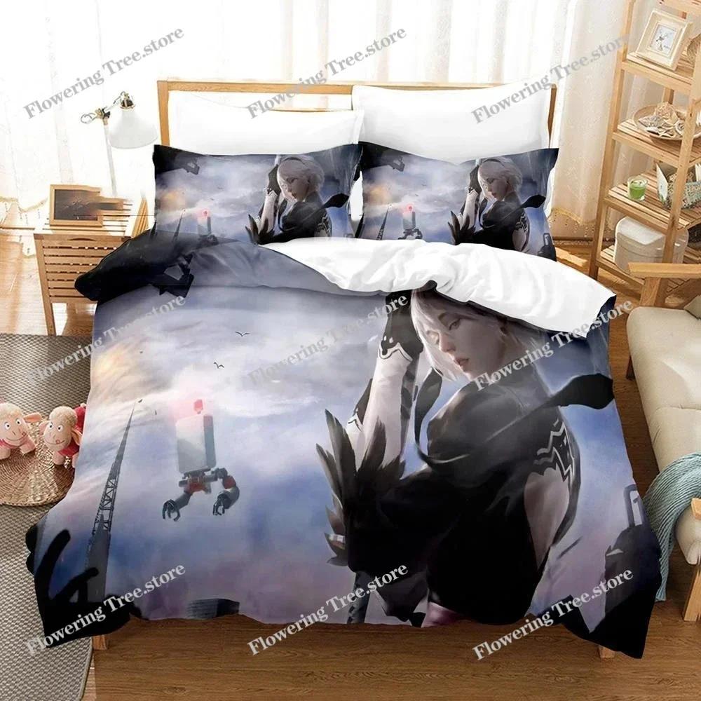 3D Printed NieR Automata Bedding Set Duvet Cover Bedroom Comforter Covers Single Twin King Size Quilt Cover Home Textile
