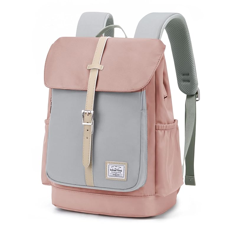 

[Wind Took] ladies backpack rucksack school backpack large capacity high school girl backpack business backpack women backpack commute pink