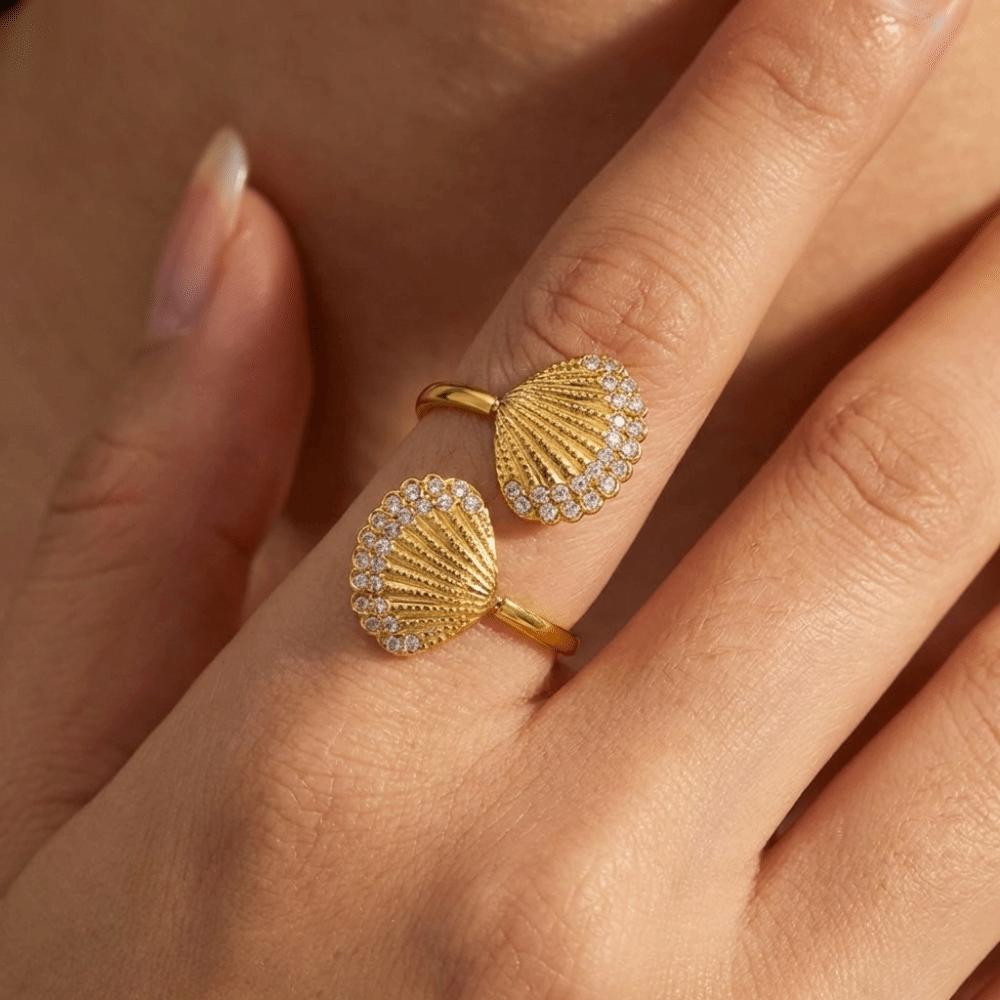 Exquisite Cubic Zirconia Ring Jewelry Ocean Style Ring  Hipster