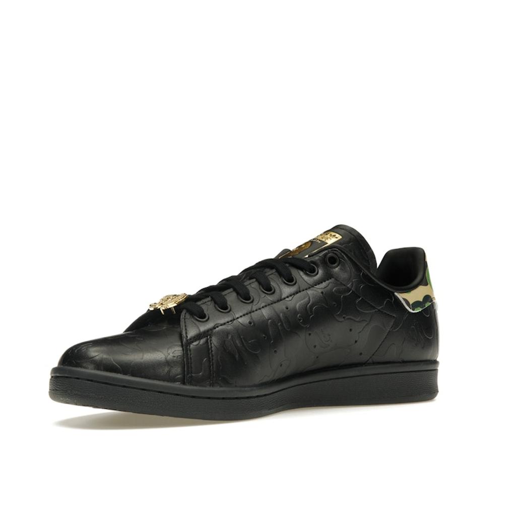 BAPE X Adidas Stan Smith 30th Anniversary - Black Men Sneakers Core-Black Gold-Metallic IG1116