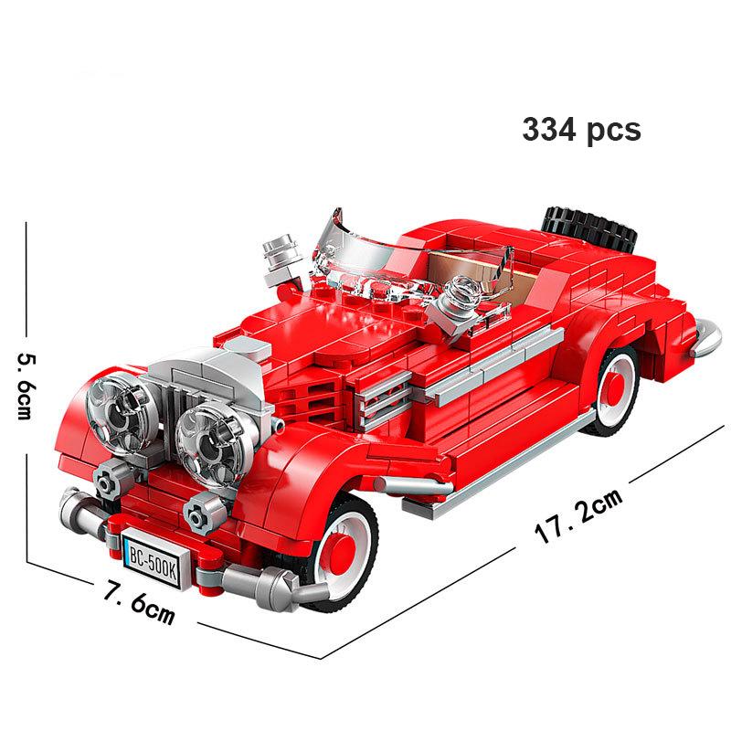 Technical Car Speed  Racing Vintage Car Building Blocks Sports City Vehicle Car Garage Off-road MOC Creative Toys