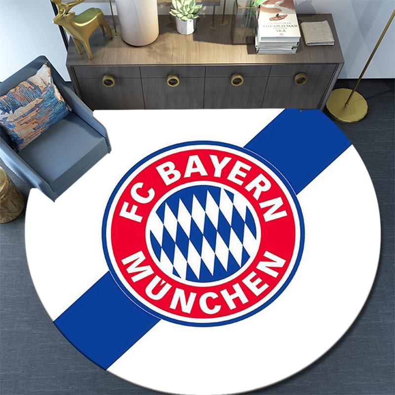 Bayern Munich Round Area Rug,Carpet Rug for Living Room Bedroom Sofa Playroom Decor,Non-slip Floor Mat