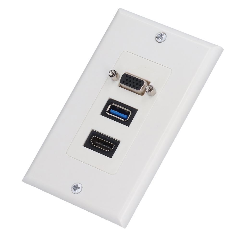 Audio Video Wall Socket 5 Gbps Embedded Installation Multimedia Port Composite Video Panel