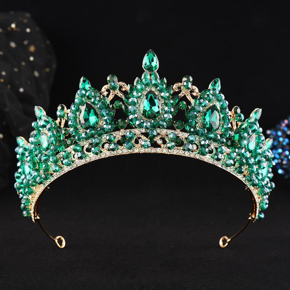 DIEZI Handmade Elegant Bridal Crystal Beads Tiara For Women Girls Wedding Party Luxury Queen Crown Hair Dress New Accessories
