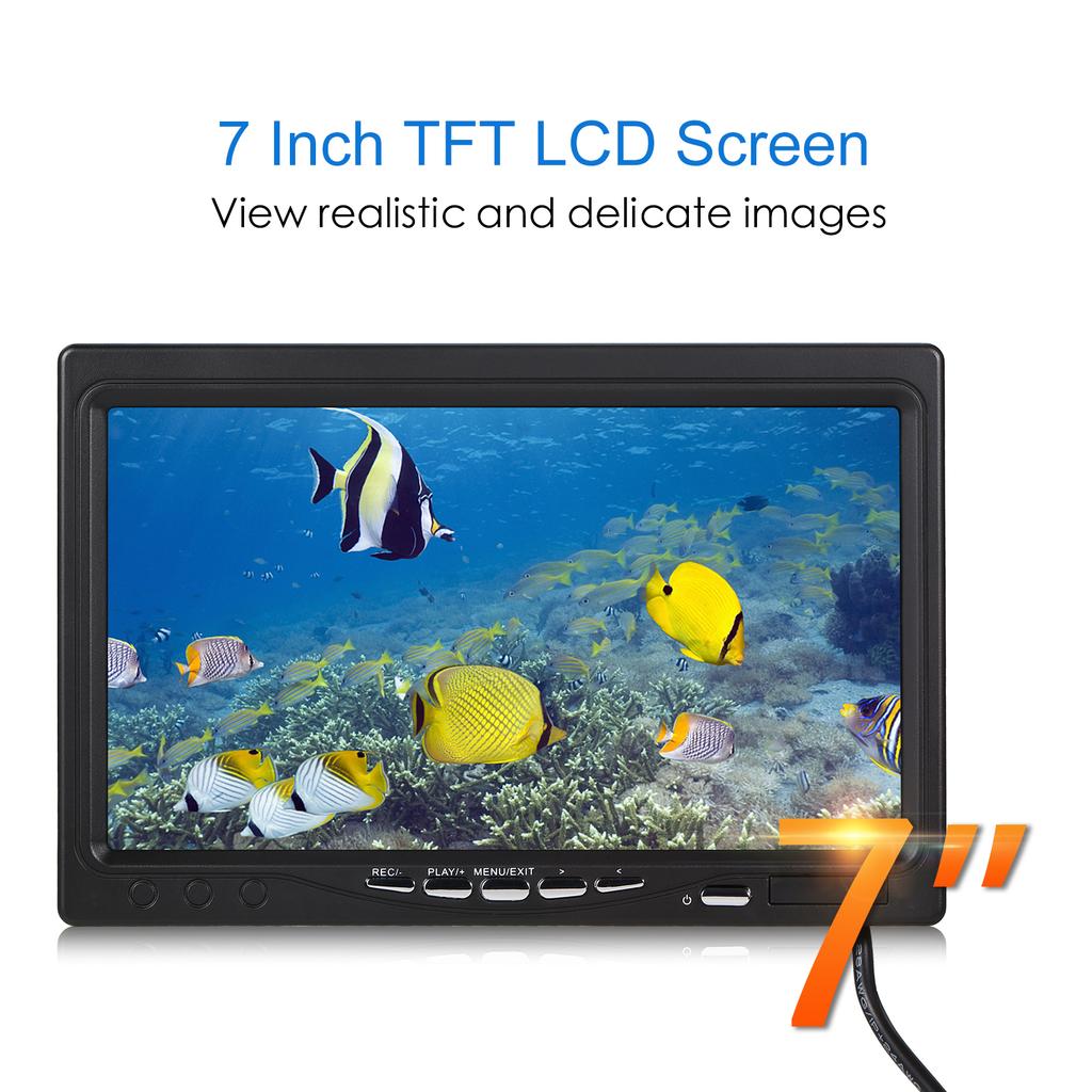 Underwater Fishing Camera Fish Finder with 12LEDs 7Inch/9Inch LCD Display 15M/30M/50M Cable IP68 Waterproof for Sea Lake Boat Ice Fishing