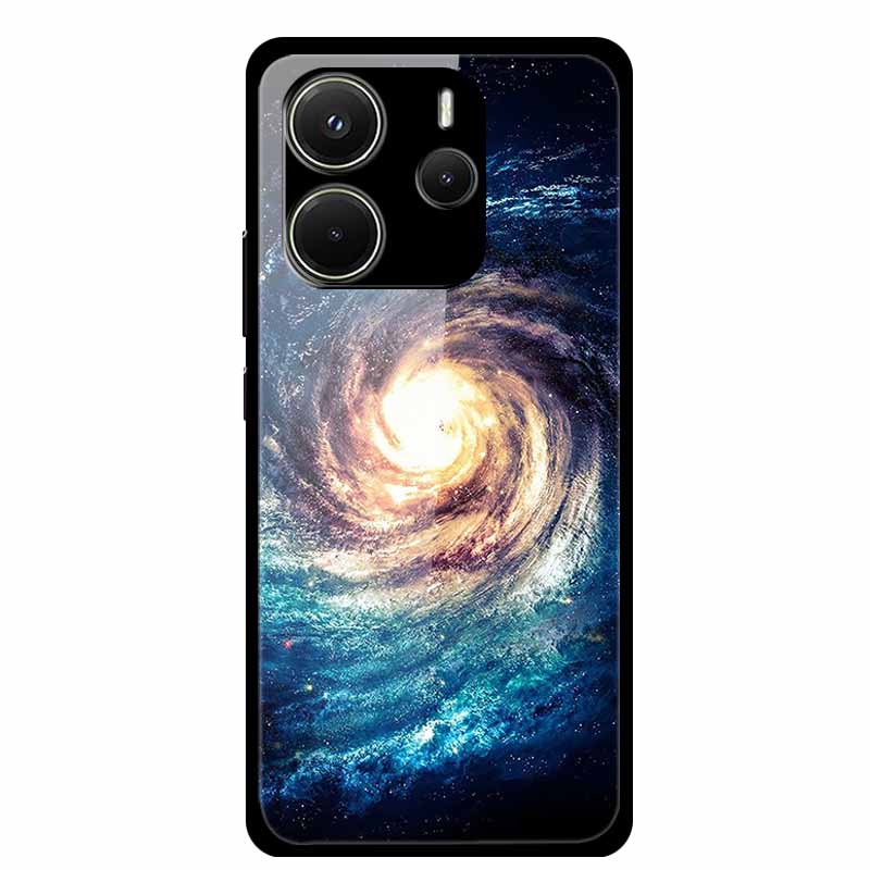 Case For Redmi Note 14 4G Case Note14 Coque Tempered Glass Hard Back Cover For Xiaomi Redmi Note 14 5G Phone Case Soft Bumper