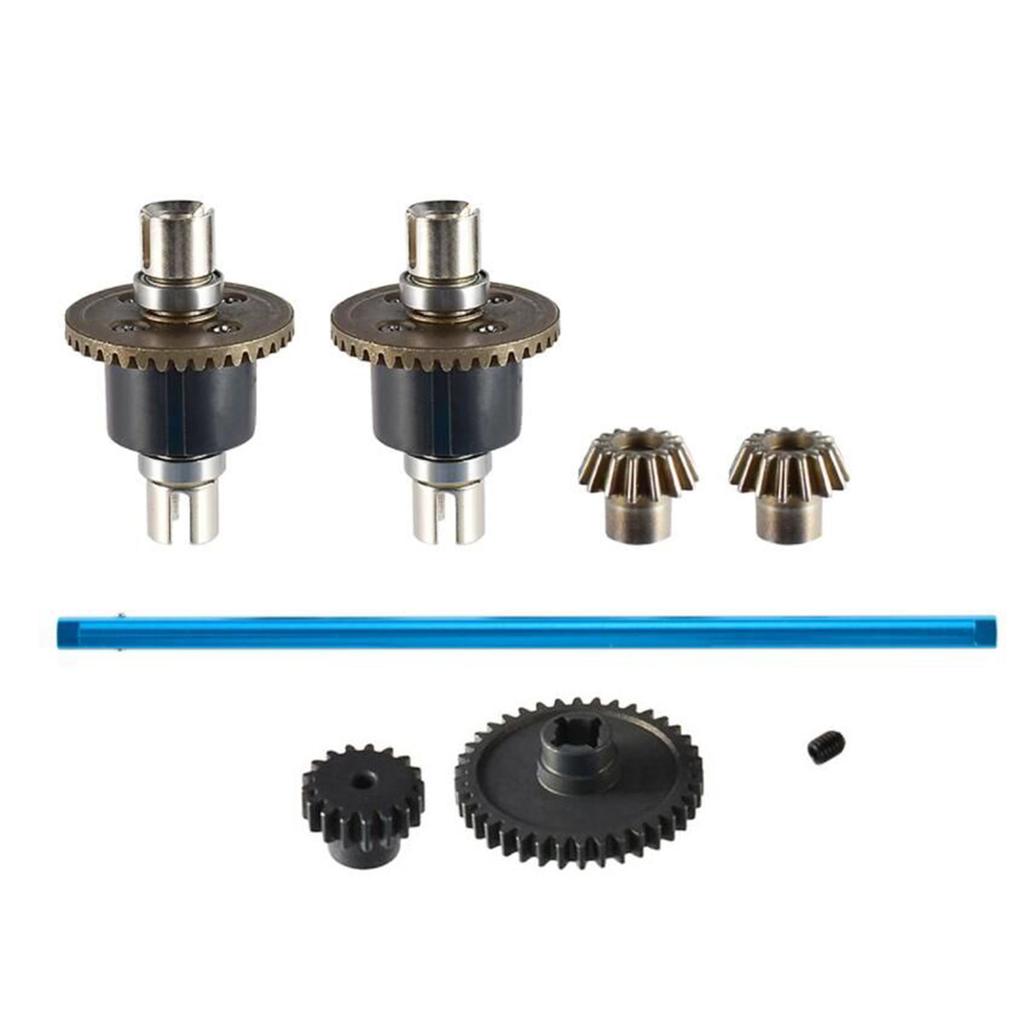 for Wltoys XKS 1 18 RC Car Metal Differential Kit 38T Gear 17T Gear Differential Carrier Drive Shaft Steering Hub