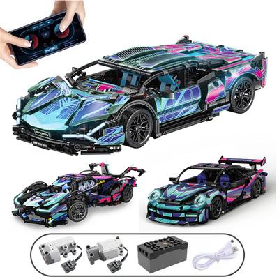Cyberpunk Lambo Technisch Super Sportwagen voor FKP 37 Bouwsteen MOC Model Racevoertuig Assembleren Bakstenen Speelgoed Voor Kinderen Cadeaus