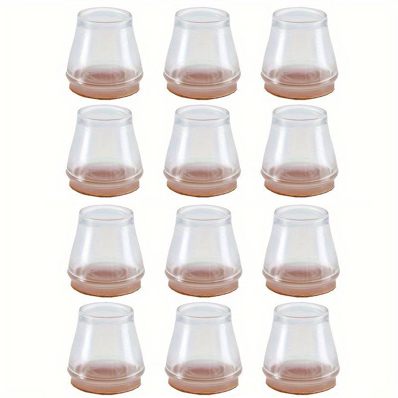 6/10/12 Clear Silicone Table & Chair Leg Covers - Silent, Wear-Resistant, Anti-Slip Pads