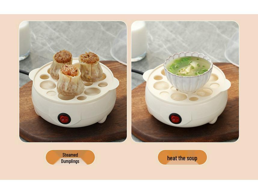 Mini Multi-layer Egg Steamer & Boiler with Auto Shut-off