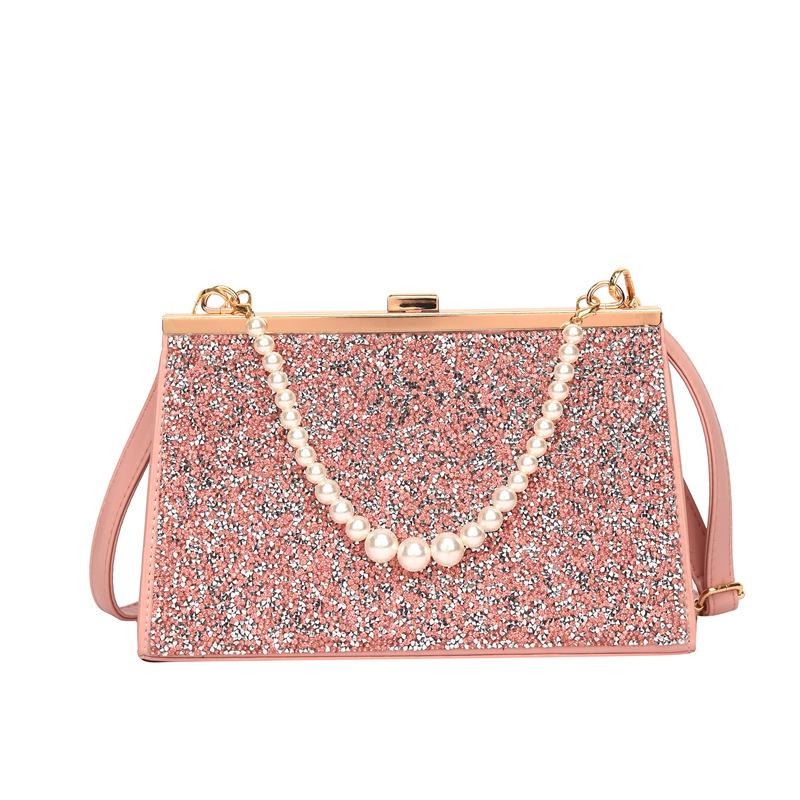 Cross-border fashion high-end texture bright diamond women's handbag 24 new exquisite literary one-shoulder messenger bag women