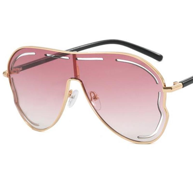 

NEW Sun Glasses Women Anti-UV Spectacles Butterfly Google Oversize Frame Eyeglasses Personality Siamese Lens Sunglasses as picture красный