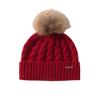 % Cashmere autumn and winter new women's high-end solid color twisted flower hairball warm fashion knitted casual hat