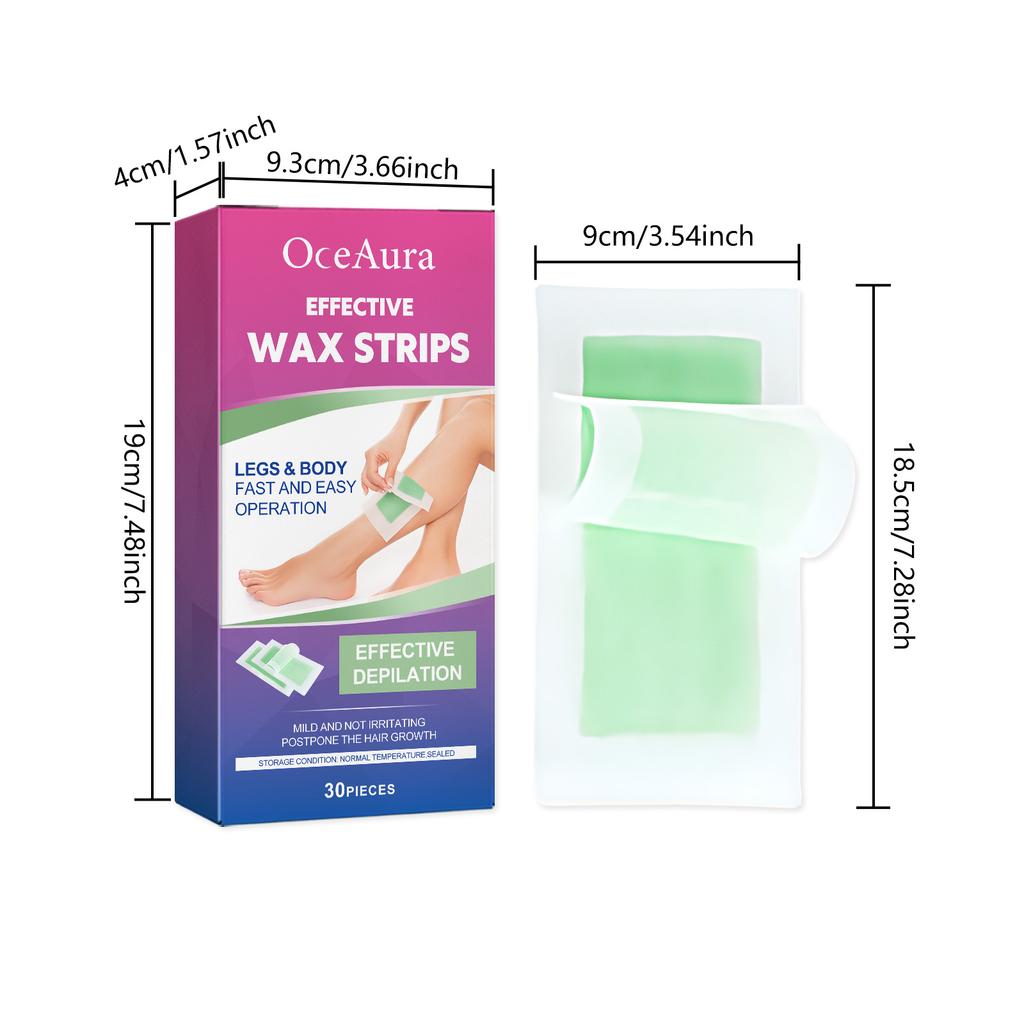 Hair Removal Wax Strip Professional Depilatory Cold Wax Strip Long Lasting Smooth Effective Gentle Body Facial Depilatory