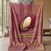 Queensland Maroons Custom Flannel Throw Blanket Print Your Name Text Soft Warm Blanket Holiday Present