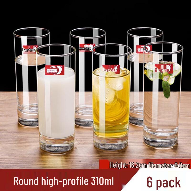 ZISIZ Transparent Glass Cup Set