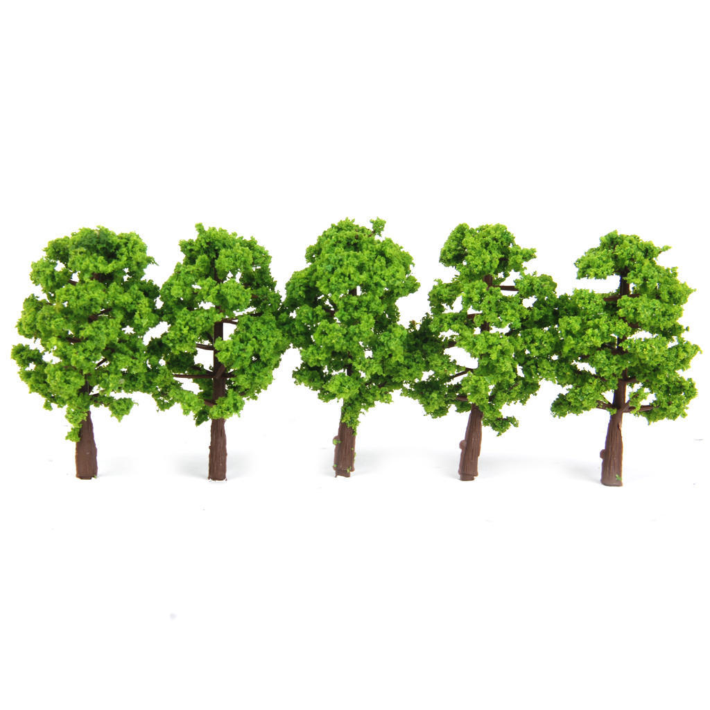 MagiDeal 40pcs Plastikmodell Bäume Spielzeug Zug Eisenbahn Park DIY