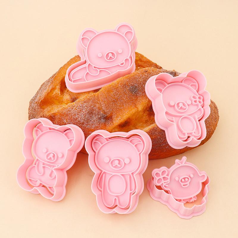 Cute Bear Sandwich Mold Bread Cake Biscuit Embossing Device Crust Cookie Cutter Baking Pastry Tools