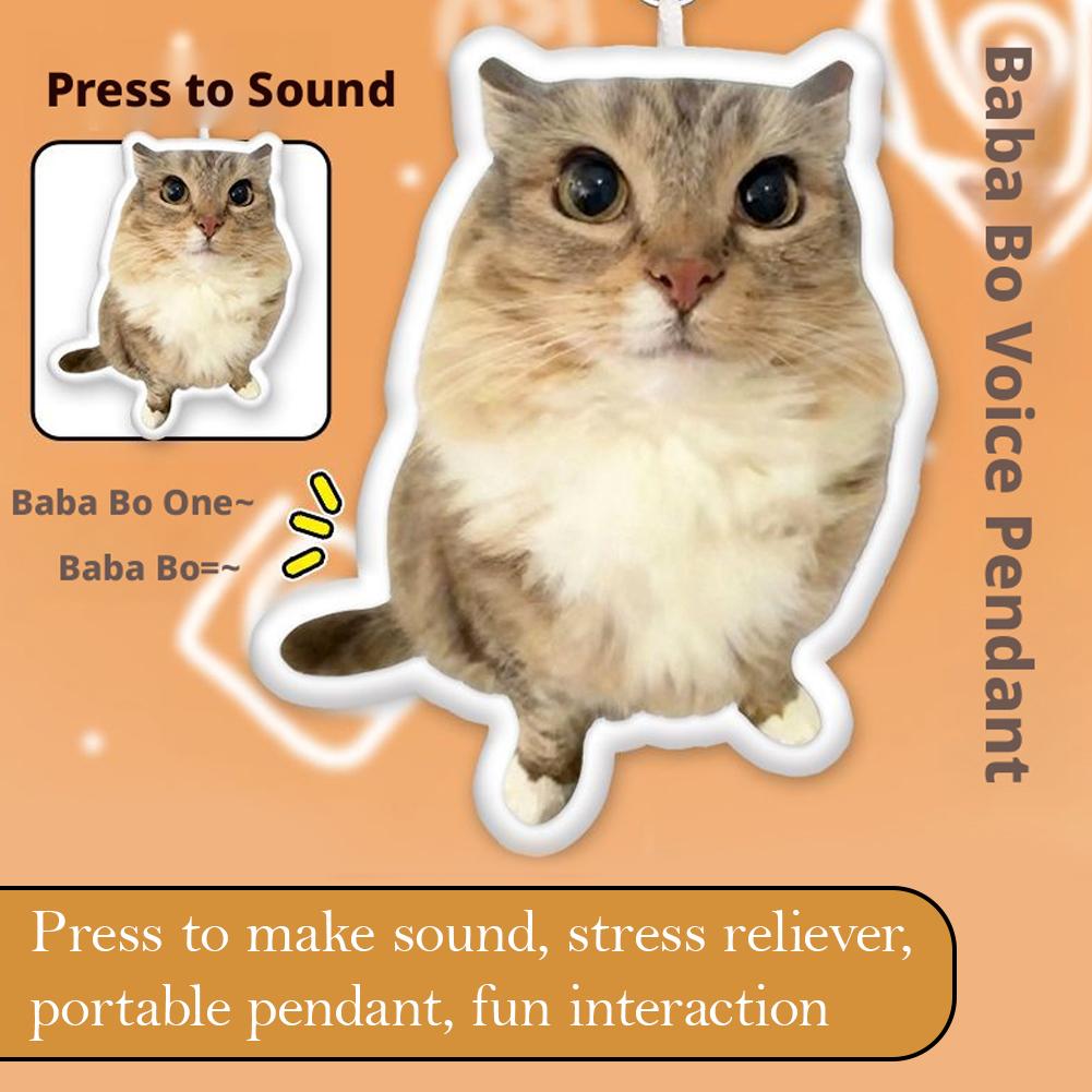 Sound Button Keychain Stress Relief Voice Toy Keyboard Fidget Keychain Stress Relief Clicker Toy Keycap Button Kids Adult Gift