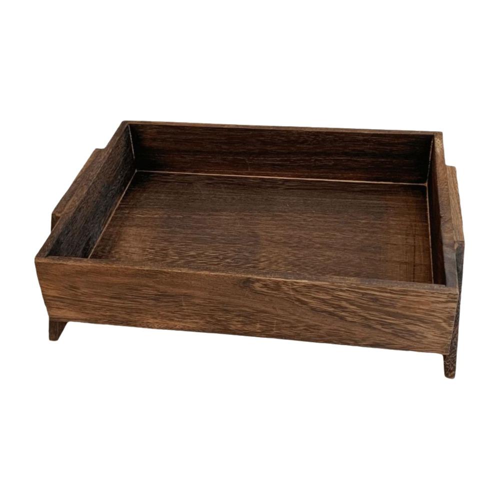 Large Capacity Jewelry Storage Tray Wooden Figurine Display Rack Retro Key Rack Entrance