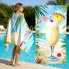 Soft Pastel Marine Style Light Pink Watercolor Shell Starfish Conch Repeat Print Quick Dry Vacation Beach Towel