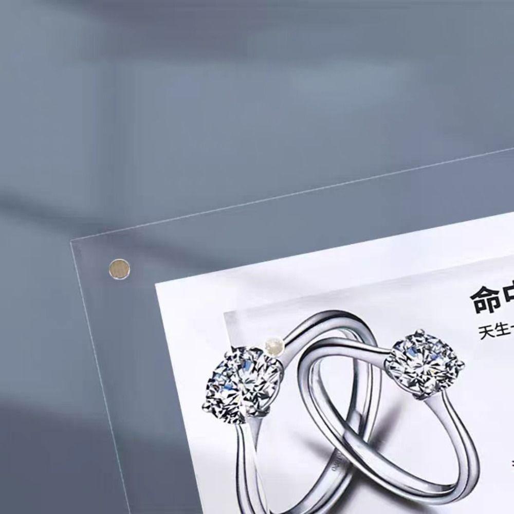 Acrylic Picture Frame Clear Sign Holder Stylish Card Tags  Home Decor