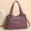 Lässige einfarbige Umhängetaschen für Damen, hochwertiges PU-Leder, große feminine Tasche