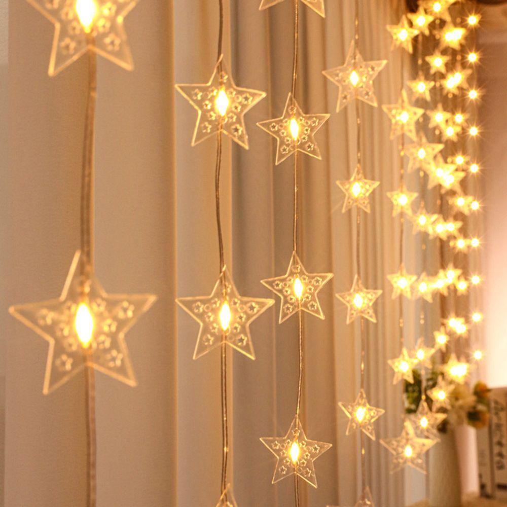 Fairy Five-pointed Star Room Layout Curtain String Lights Window Decor LED Star Lamp Xmas Lighting