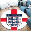England National Football Team Round Area Rug,Carpet Rug for Living Room Bedroom Sofa Playroom Decor,Non-slip Floor Mat