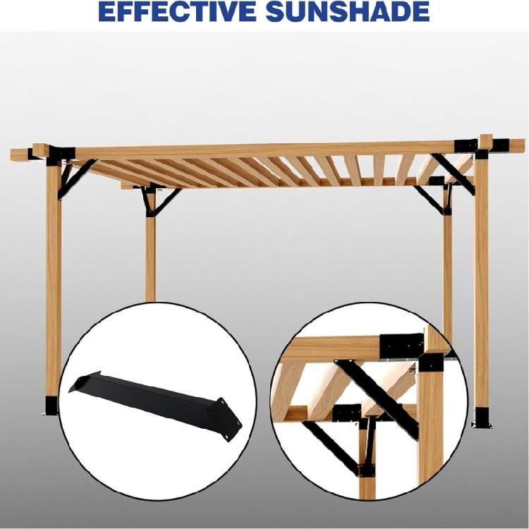 2Pcs Heavy Duty Gazebo Support Rod Garden Pergolas Support Connectors Bracket Hardware 45 Degree Angles Support Brackets
