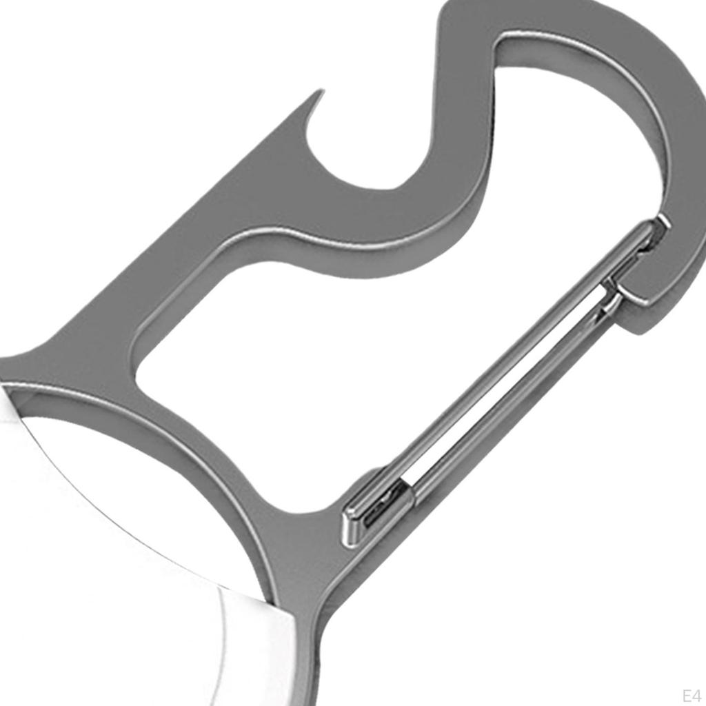 Key Heavy Duty Pull Sporty Reusable High Resilient Carabiner Metal Wire Hook Retractable Chain for