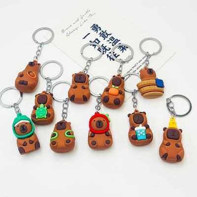 Cartoon Schlüsselanhänger Capybara Handy Anhänger Kopfhörertasche Charms Tasche Dekor Zubehör
