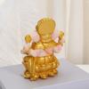 Resin Ganesha Statue Hindu Elephant God of Wisdom & Success Handcrafted Home Altar Decor for Diwali Puja Office Gift Idea