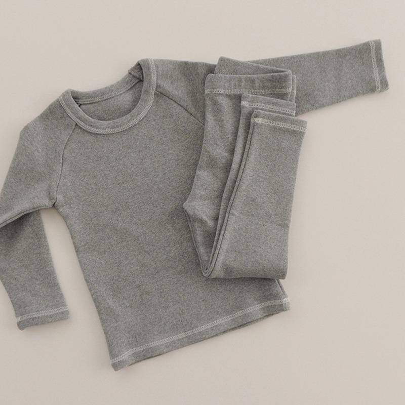 Autumn and Winter Warm Lycra Children's Pajamas Set Korean Style Children Lounge Set Baby Boys Girls Cotton Pajamas Kids Cozy Sleepwear Evening Suit