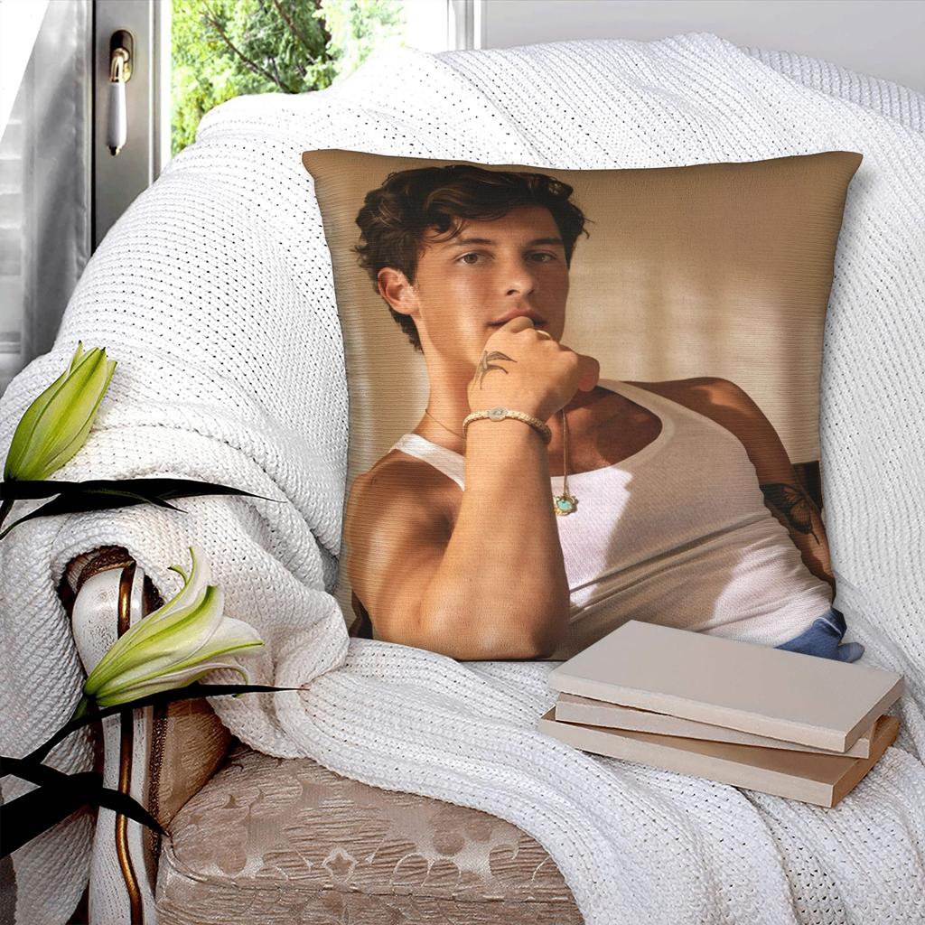 Shawn Mendes Canadian Singer Pillowcases Cushion Cover Rock Music Pillow Covers New Style Bed Decor Square Multiple Sizes