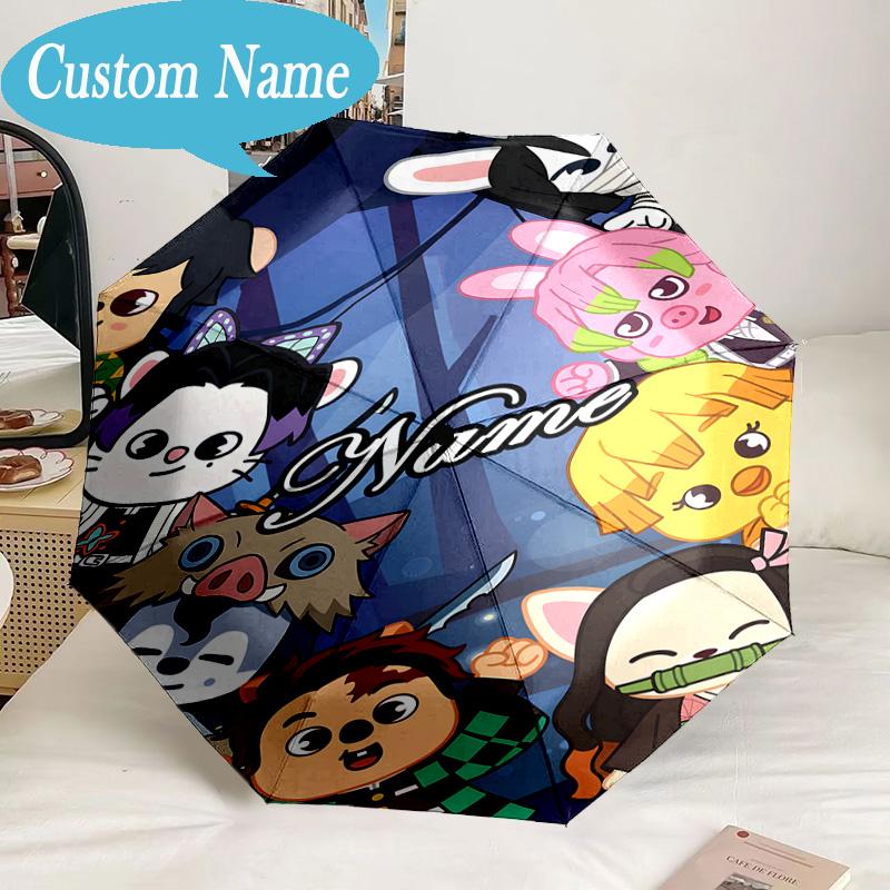 Custom Name Umbrella Pink Hair Anya Umbrella 8-Frame for Travel, Camping, Casual Lightweight Portable, Essential for Family Gifts