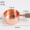 In-Stock Rose Gold & Walnut Wood Handle Measuring Spoons and Cups Set