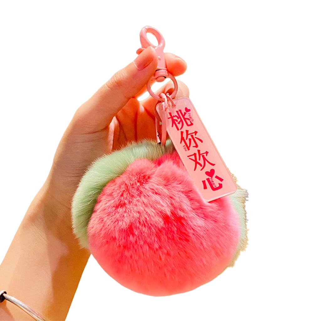 Colorful Keyrings Cute Plush Charm Pom Key Chain Pendant Decoration for Backpacks and Bags