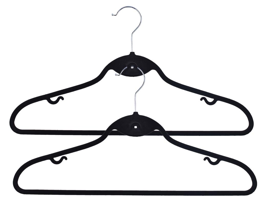 Velvet Hanger Roxi Set 20 Pieces Black