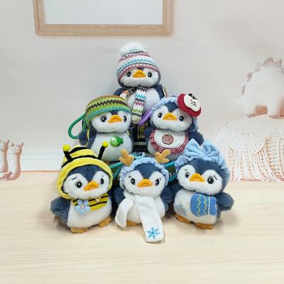 Mini Pinguim Chaveiro Brinquedo Animal de Pelúcia Enchido Pingente Meninos Meninas Ornamento Pendurado Bolsas Telefones Carros Decoração Versátil