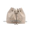 Trendy Black Silver Pink White Pu Bucket Bag For Women With Chic Chain Detail