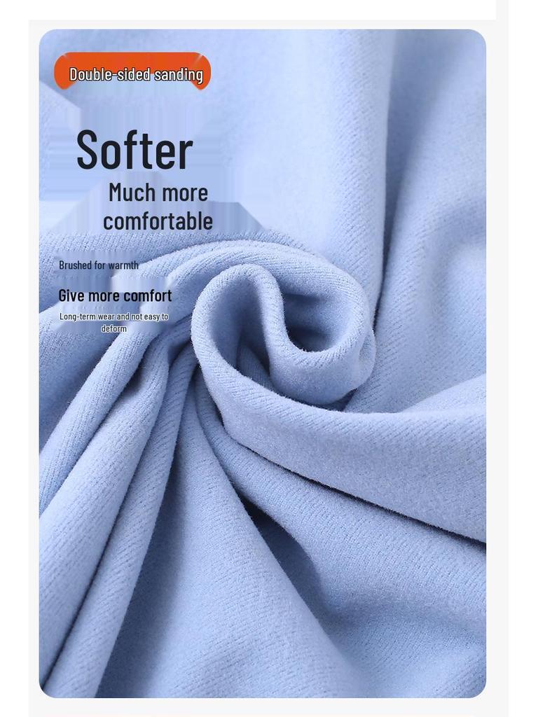 Cozy Kids' Patchwork Thermal Set: Antibacterial Boys' & Girls' Underwear and Pajamas for Autumn & Winter