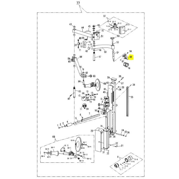 Pressure Triangle for the Auxiliary Arm of the Tire Changer
