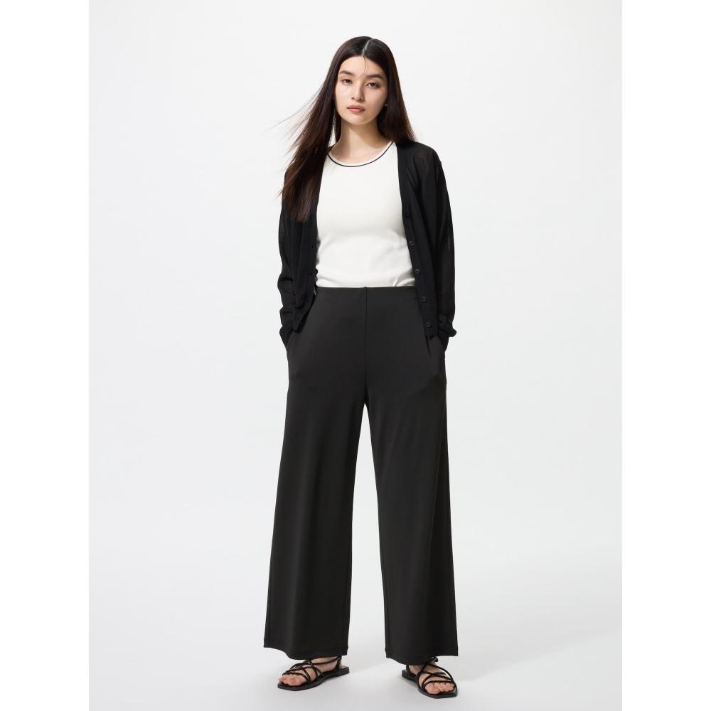 

Uniqlo Прямые брюки из крепа-джерси 09 BLACK/WOMEN XS