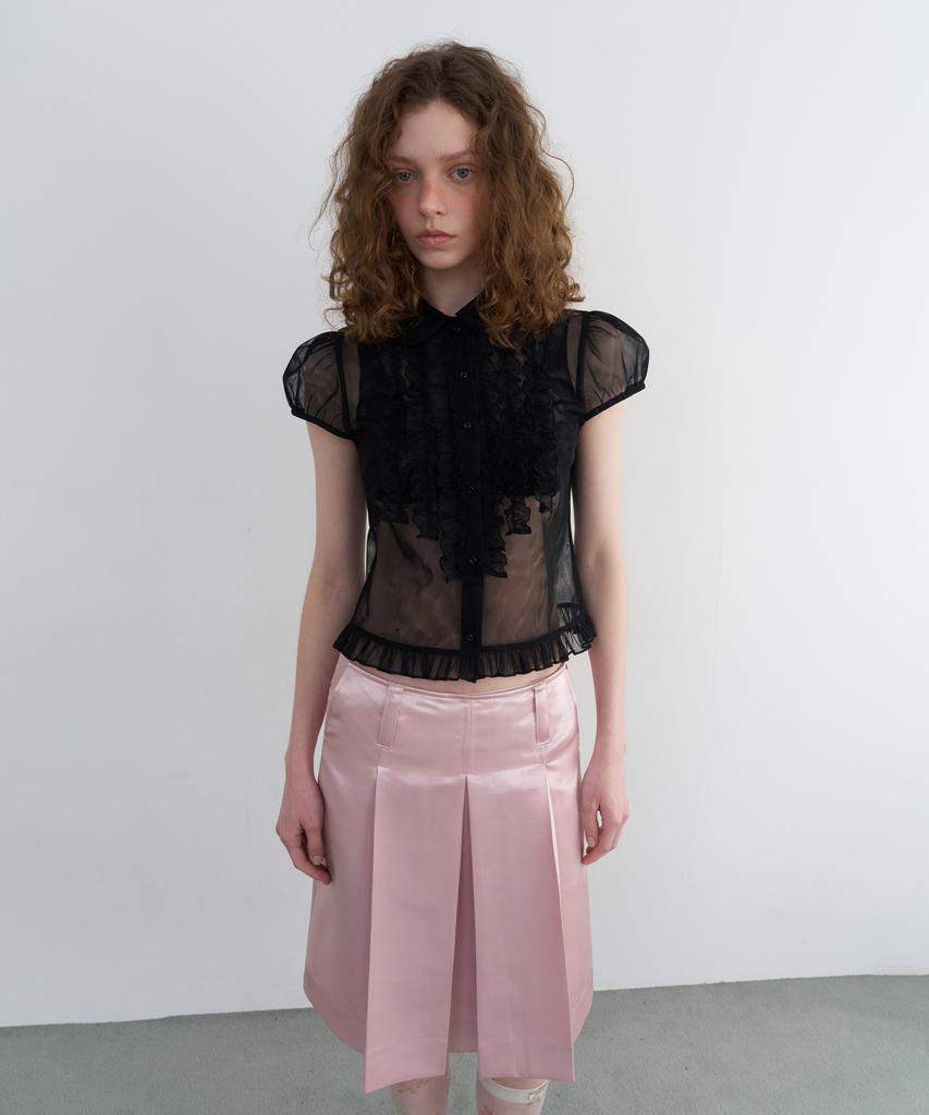 Obeodyupeulleeo Victorian Frill Mesh Blouse_Black