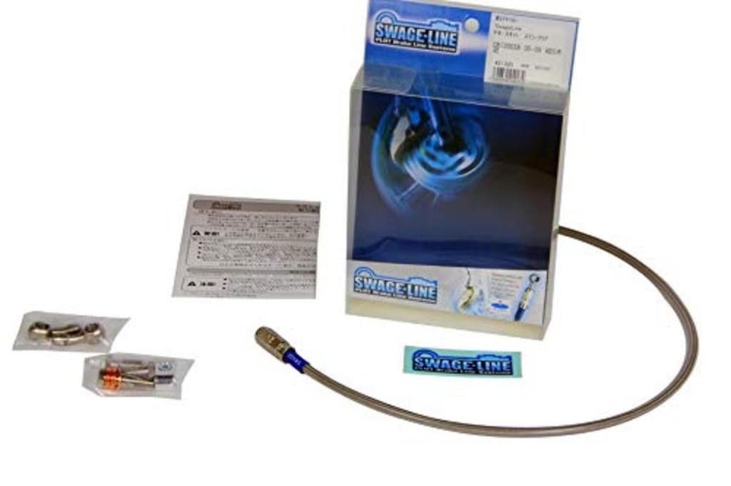 SWAGE LINE Front Brake Hose Kit Stainless Steel Clear Hose SR400 STF303 01-14 [HTRC9]