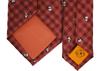 SIMON CARTER Panda Gingham Check Silk Tie (Antique Red)