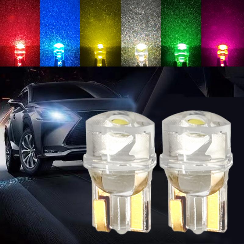 SEAMETAL 10pcs Car LED T10 W5W Signal Light 12V Auto Interior Dome License Plate Reading Wedge Side Lamps