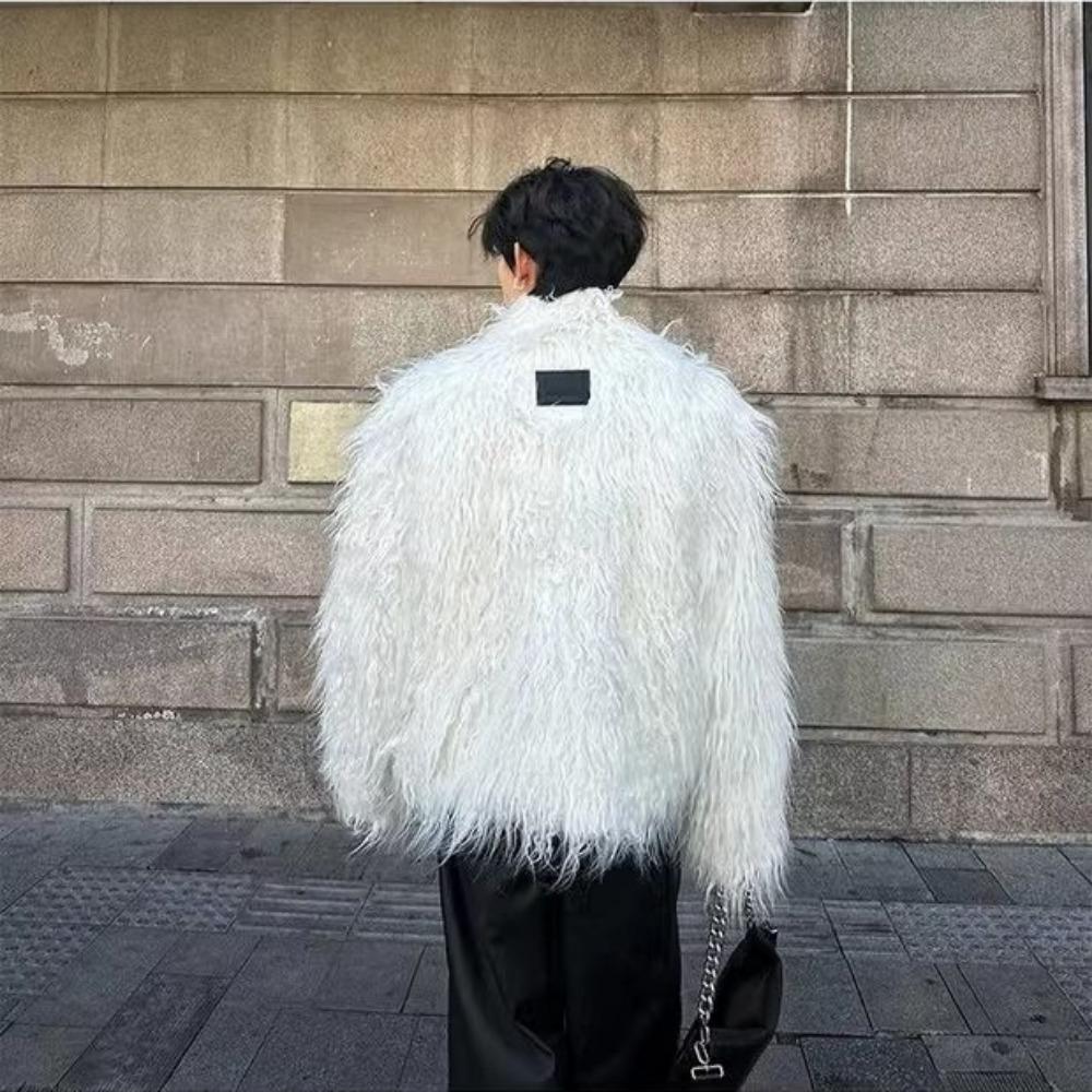 Winter Fashion Show Style Ins Network Celebrity Imitation Mink Fur Men and Women High-end Second-hand Corrugated Long Fur Coat
