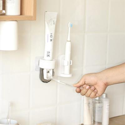 New Wall Mount Automatic Toothpaste Dispenser Punch Free Lazy Toothpaste Squeezer Holder Dustproof Accessories Toothpaste Holder